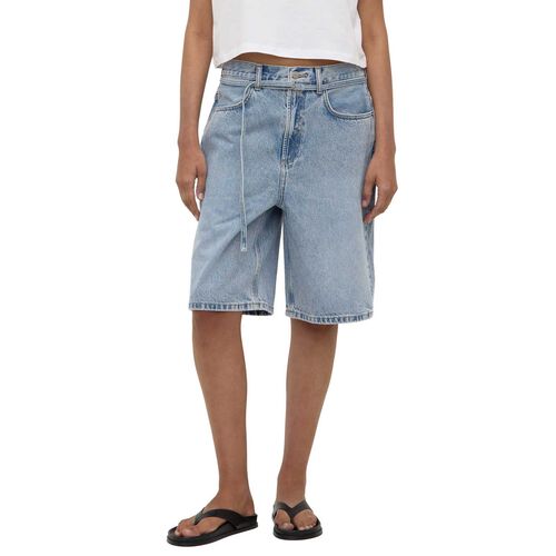 Assembly Label Loose Fit Long Denim Short Mid Stone Wash